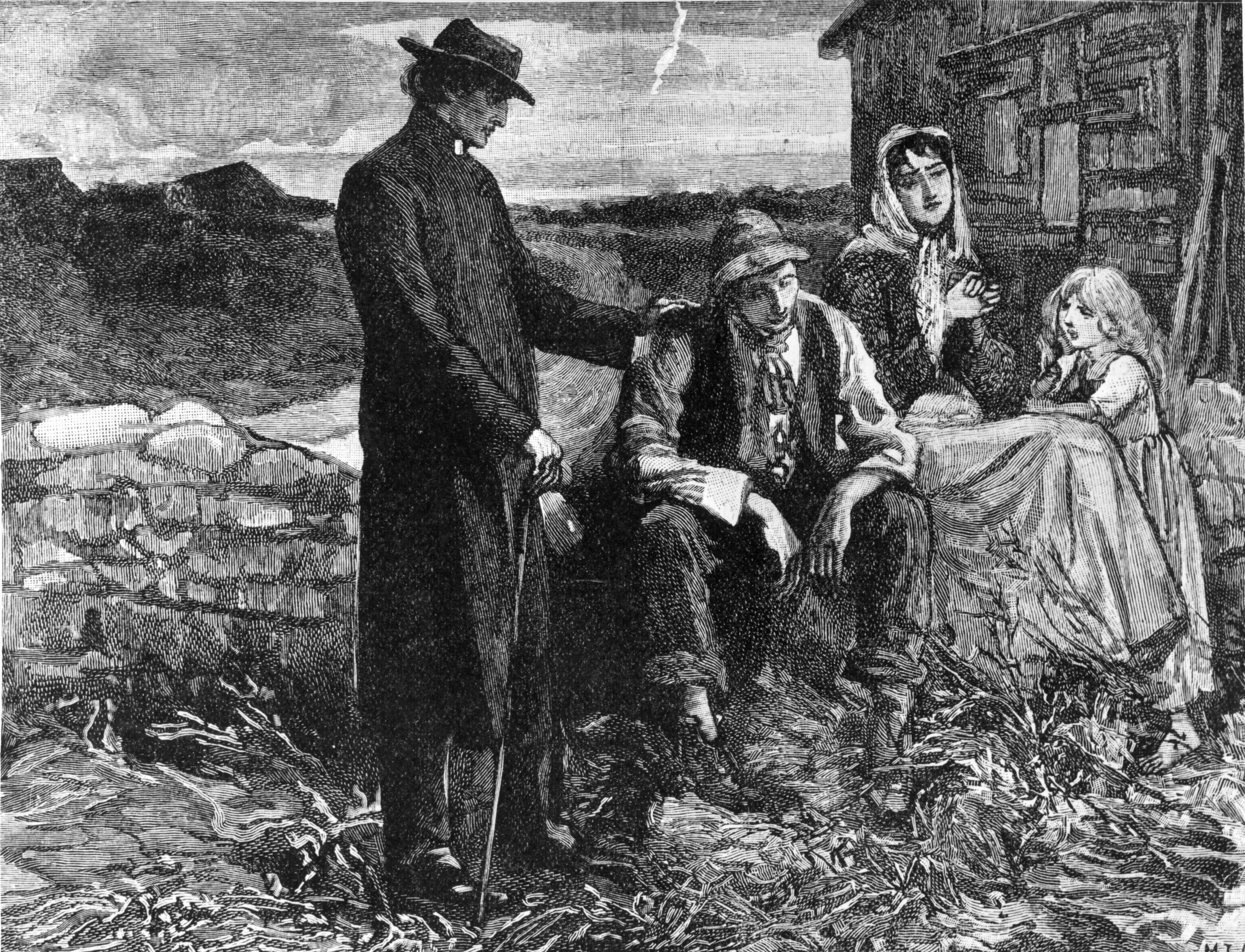 Голод на французский. Голод в Ирландии 19 век. Великий голод в Ирландии 1845-1849. Ирландия 1845. Ирландские крестьяне 19 века.