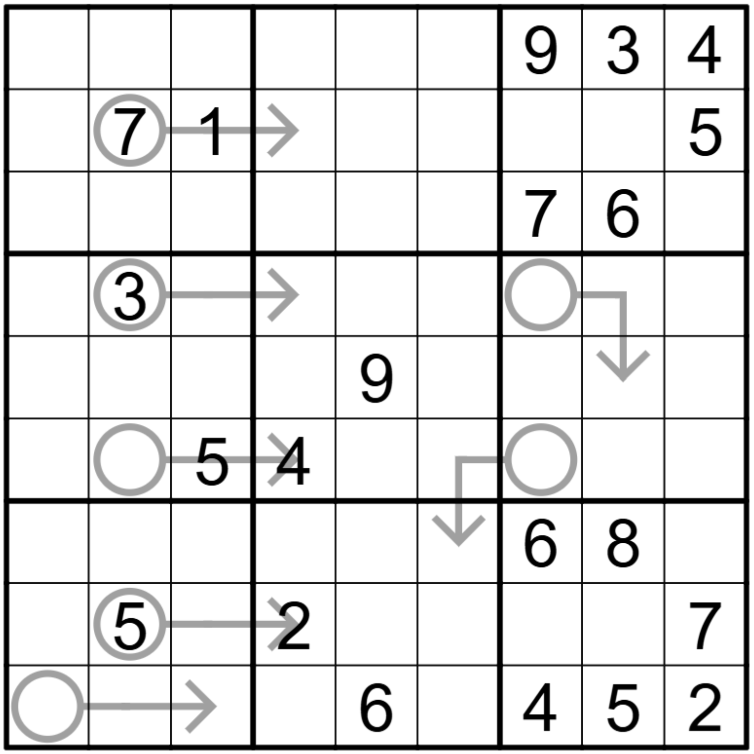 Ay�n Sudokusu: Oklu Sudoku